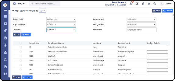 Statutory compliance