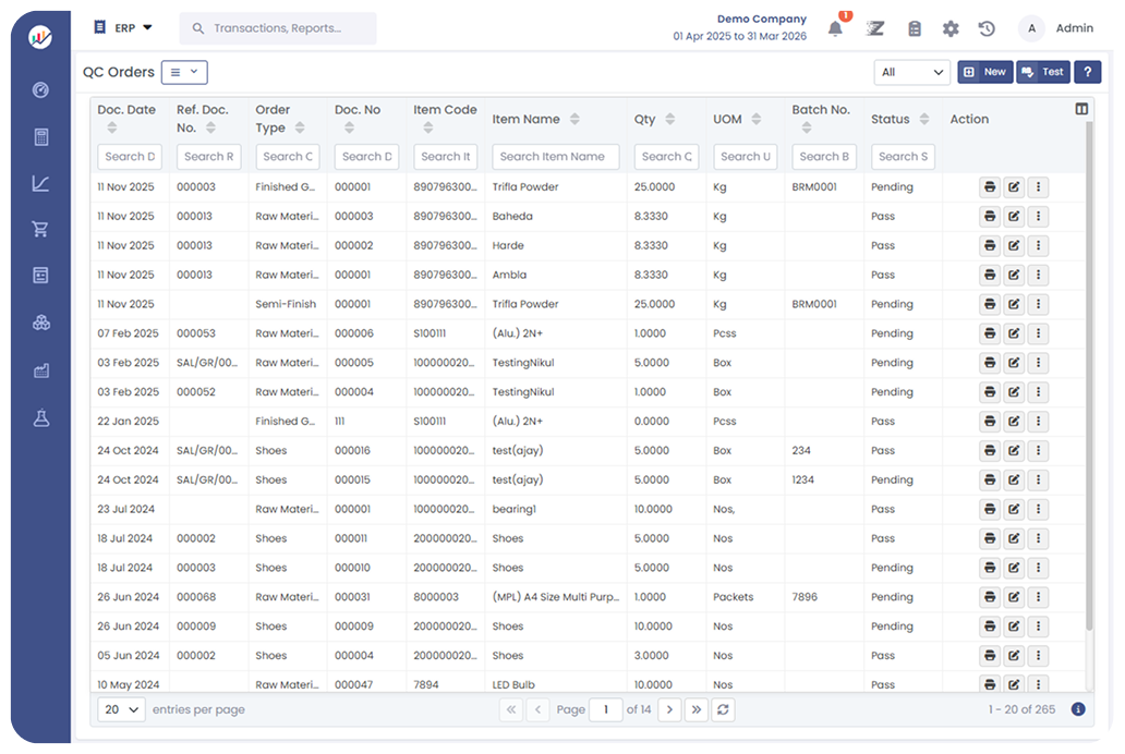 Quality Control Module